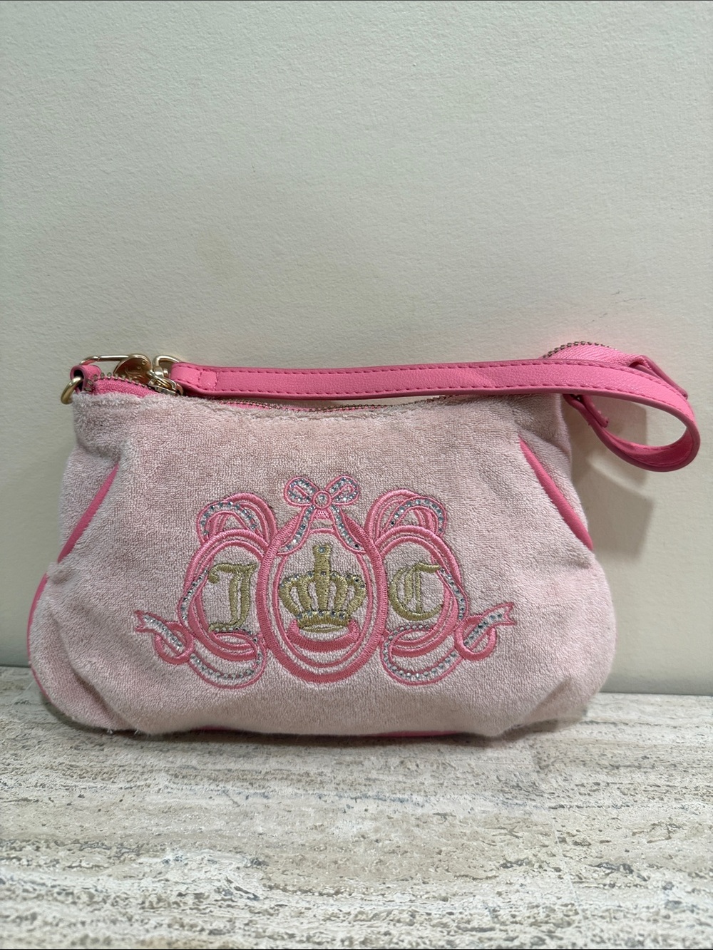Juicy Couture Light Pink Small Handbag with Gold Logo